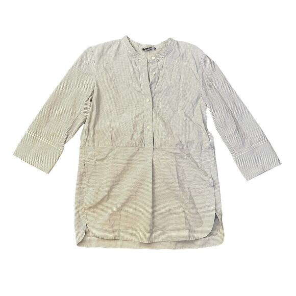 Vince. blue & white striped cotton tunic top size M - Picture 12 of 12